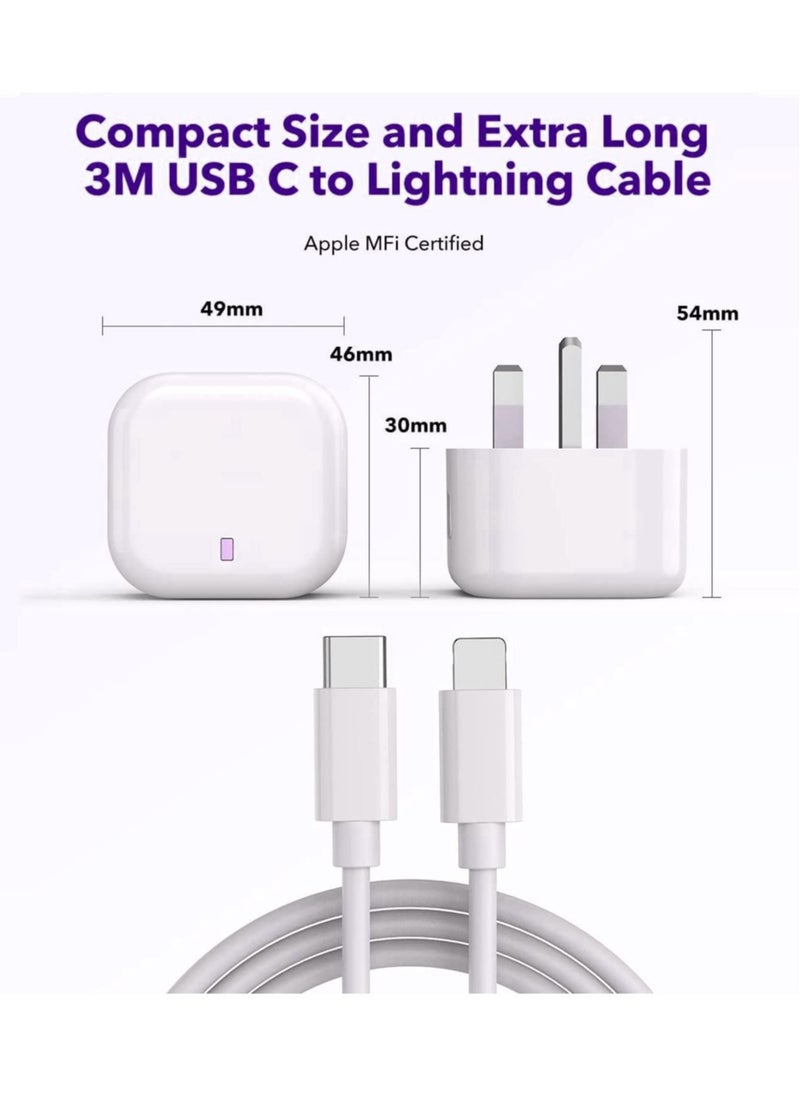 ELTRAZONE - iPhone 20W USB C Fast Charger, iPhone Fast Charger Plug fast Charger Power and 1M iPhone USB C Charger Cable Compatible with i-Phone 13 12 11 Pro Max Mini X XR Xs/i-Pad, iPhone USB C Fast Charger - Image 1