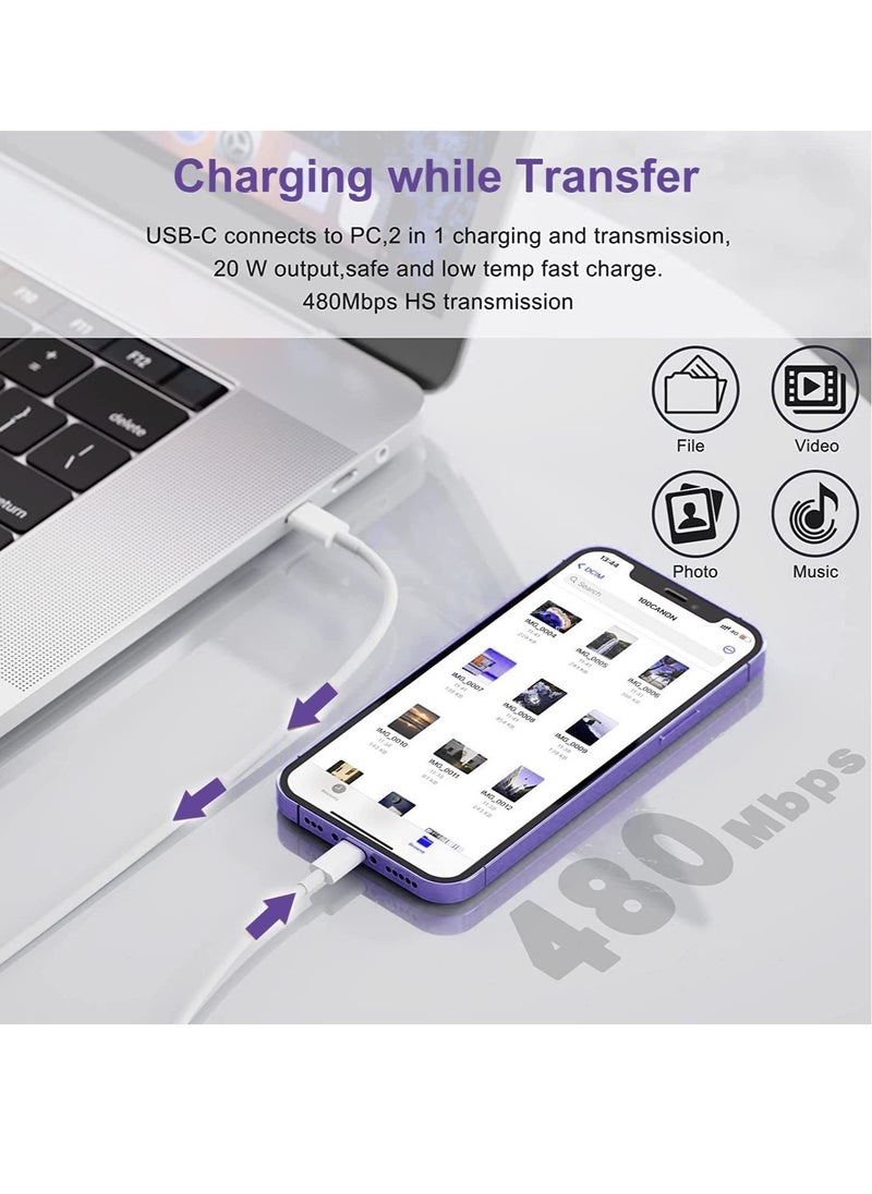ELTRAZONE - iPhone 20W USB C Fast Charger, iPhone Fast Charger Plug fast Charger Power and 1M iPhone USB C Charger Cable Compatible with i-Phone 13 12 11 Pro Max Mini X XR Xs/i-Pad, iPhone USB C Fast Charger - Image 1