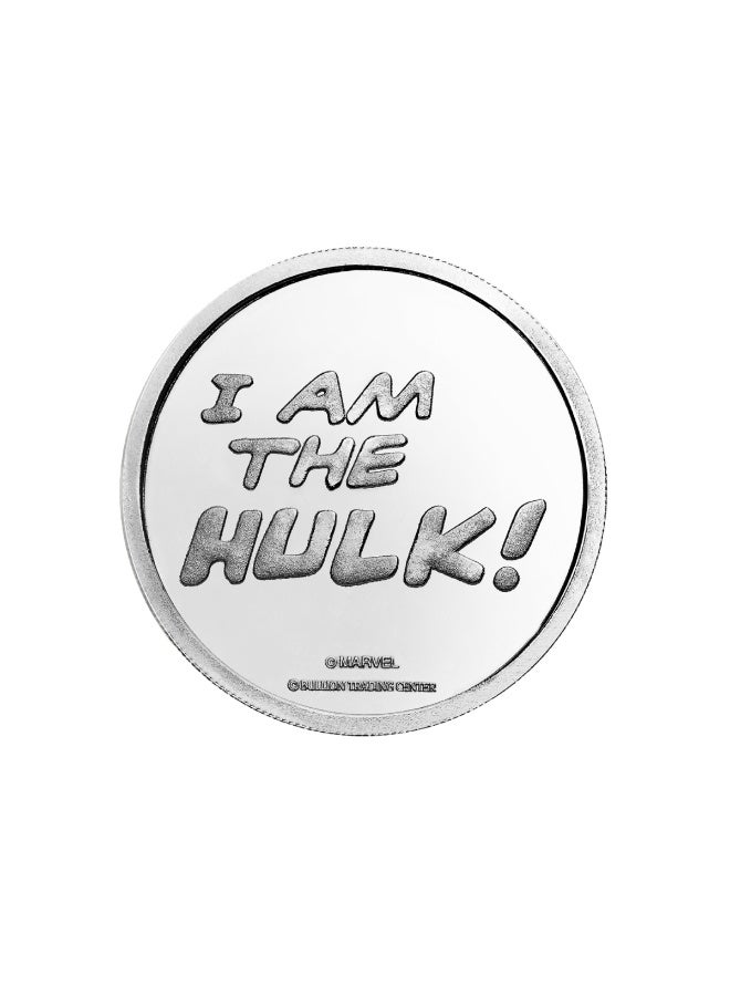 BTC Marvel 50 Grams Hulk Silver Coin BTC 999.0 Silver - Image 2