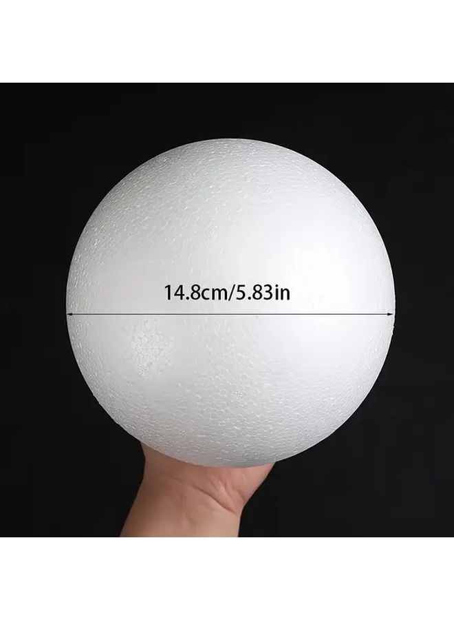 كرات رغوة البوليسترين البيضاء 5 بوصة 83 حزمة من 5 للصناعات اليدوية DIY وديكور المنزل - Image 3