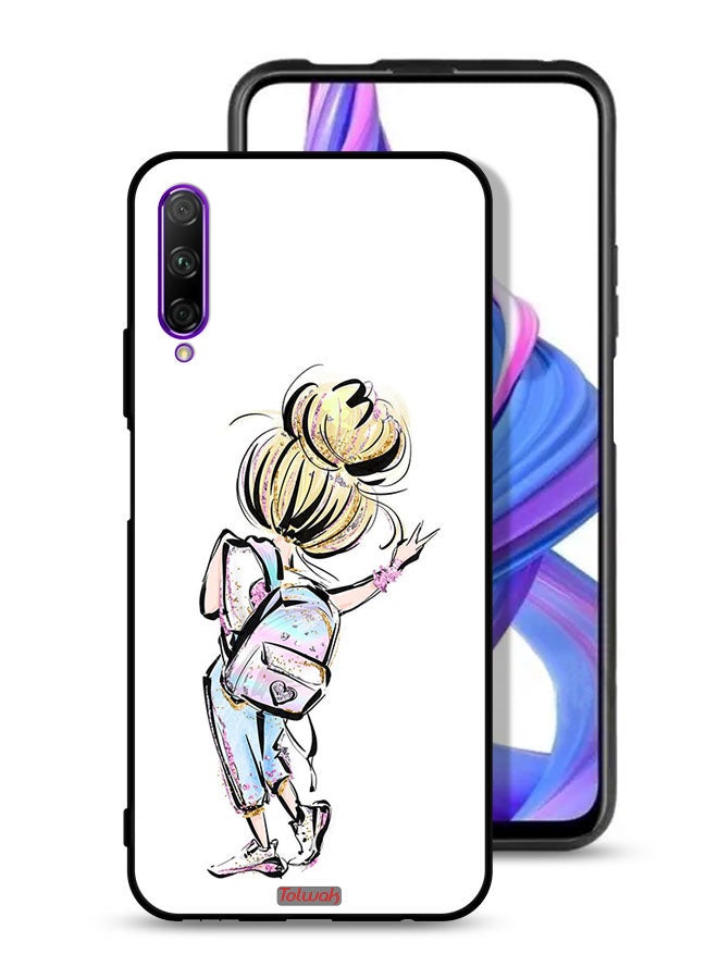 Tolwak Huawei Y9s Protective Case Cover Back To School Girl Art - Image 1