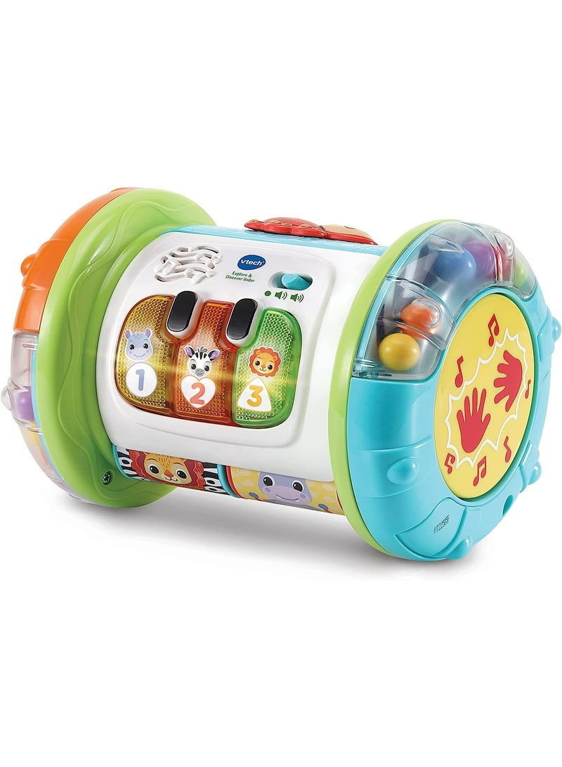 VTech Baby Explore & Discover Roller, Interactive Baby Toy with Gears, Rollers, Beads, Lights & Music, Roll & Push Gift for Infants 6, 9, 12 months +, English version - Image 1