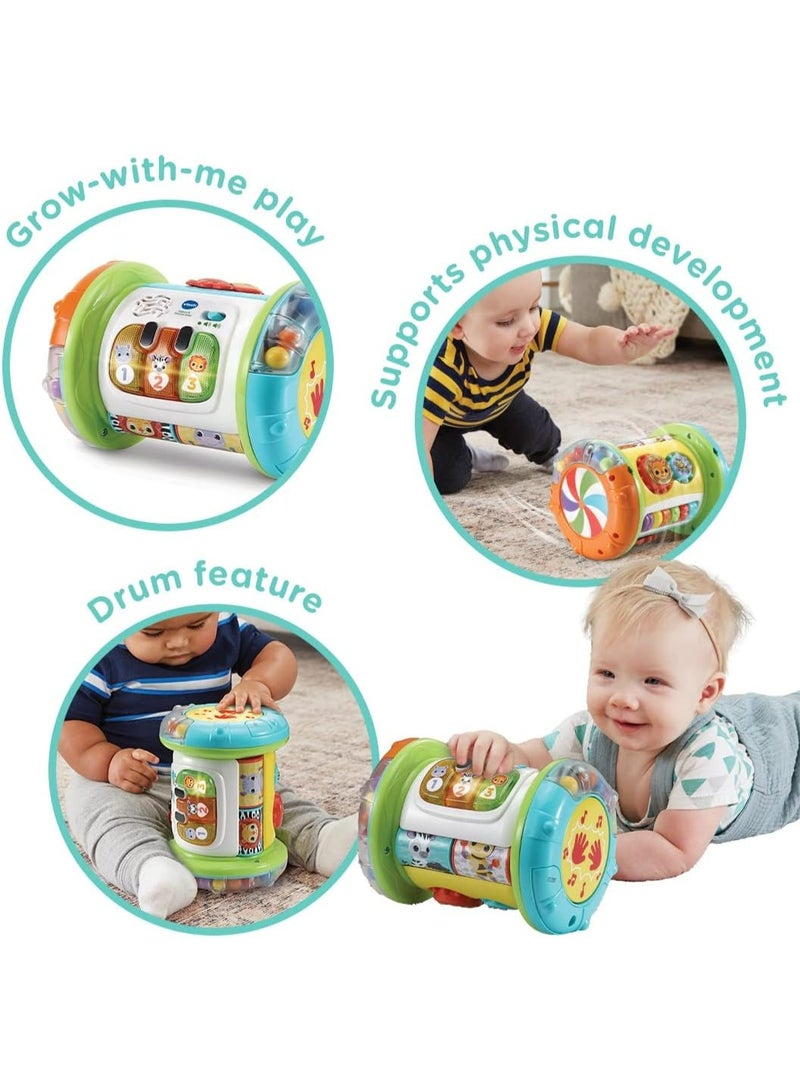 VTech Baby Explore & Discover Roller, Interactive Baby Toy with Gears, Rollers, Beads, Lights & Music, Roll & Push Gift for Infants 6, 9, 12 months +, English version - Image 2
