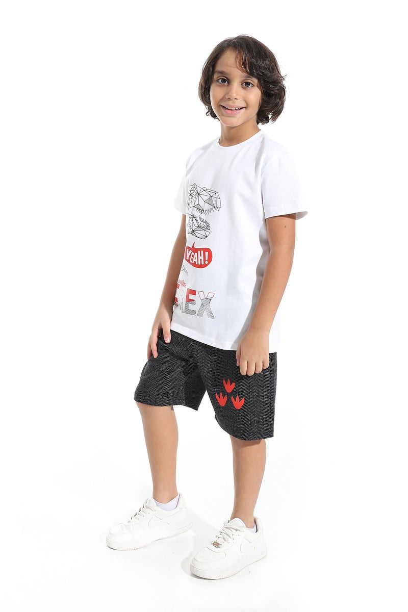 Caesar Boys' printed t-shirt and shorts set - Image 2