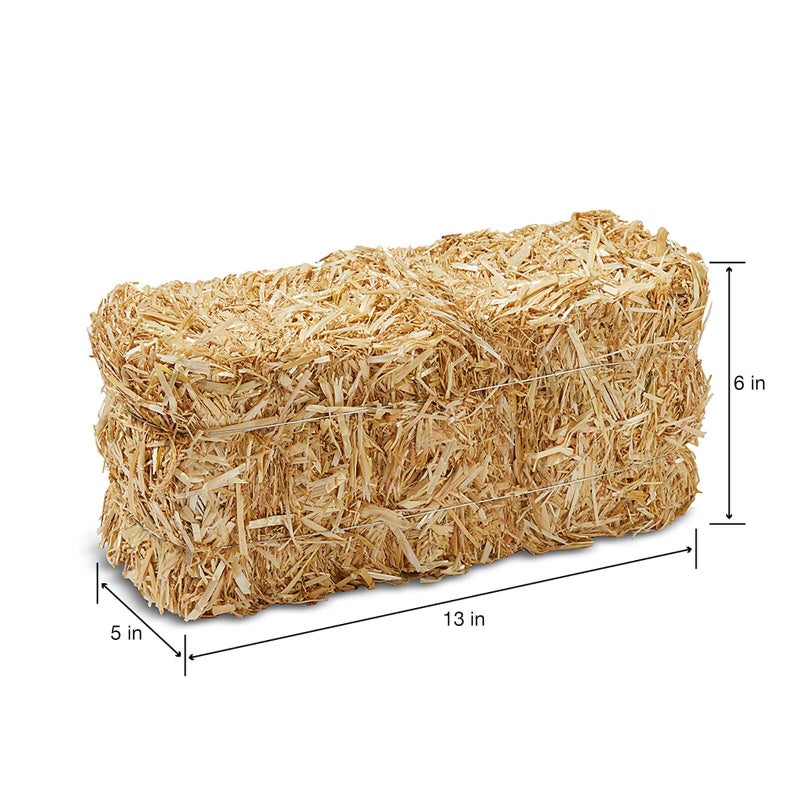 FloraCraft Decorative Straw Bale 5 Inch x 6 Inch x 13 Inch Natural - Image 2