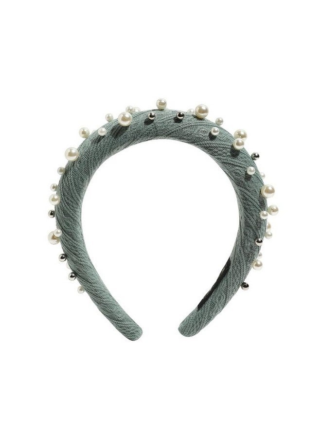 SOHI Green Pearl Hair band for Women and Girls | Stones, Crystals, Embellished | Head Jewellery for women | Hair belt for girls | Fancy hair band | Hair Accessories for brides - Image 5
