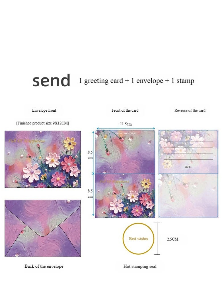 Oil Painting Style Gift Bag, Birthday Gift Box, Envelope Packaging Bag, Creative Paper Gift Bag, Holiday Gift Box, Gift Bag（M） - Image 3