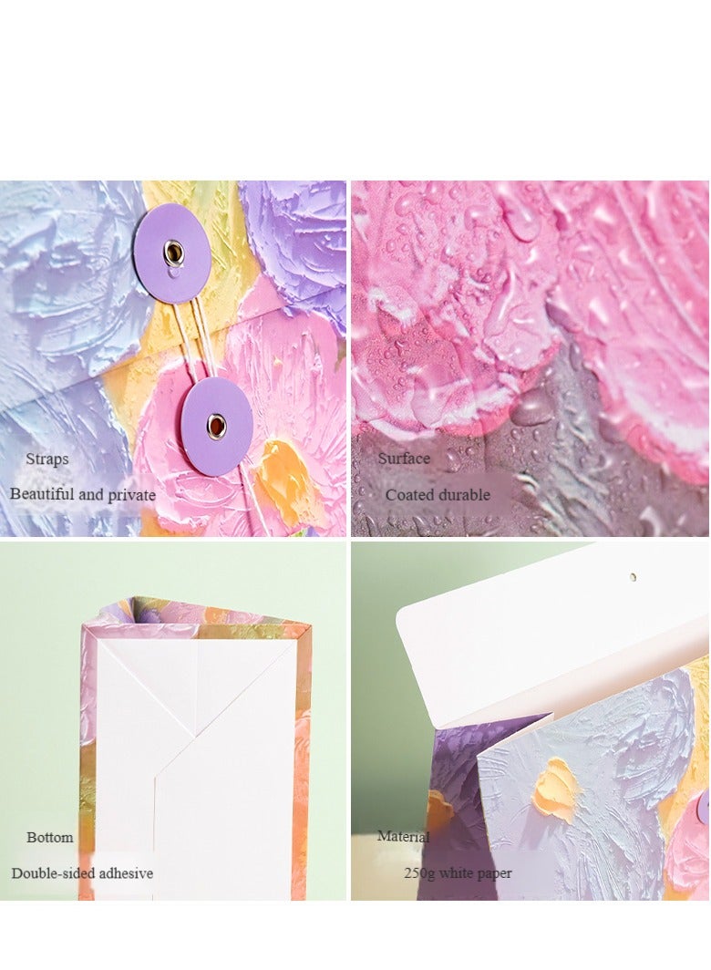 Oil Painting Style Gift Bag, Birthday Gift Box, Envelope Packaging Bag, Creative Paper Gift Bag, Holiday Gift Box, Gift Bag（M） - Image 4