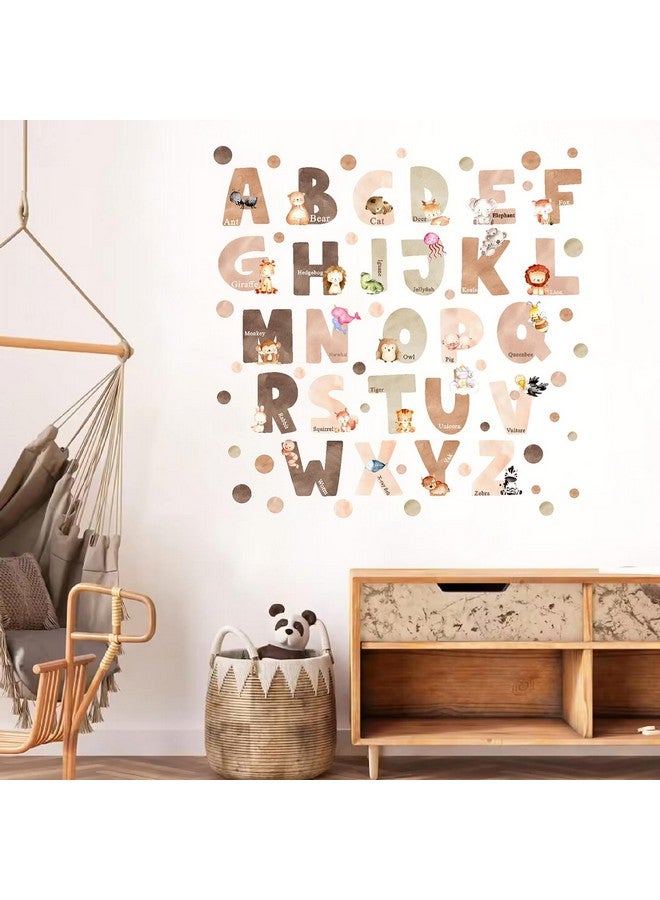 Easma Animal Alphabet Wall Decals Alphabet Letters for Wall Peel and Stick Wall Decal for Kids Boys Girls Bedroom Educational ABC Wall Decor Learning Wall Decal Vinyl Sticker for Nursery Playroom Classroom - Image 5