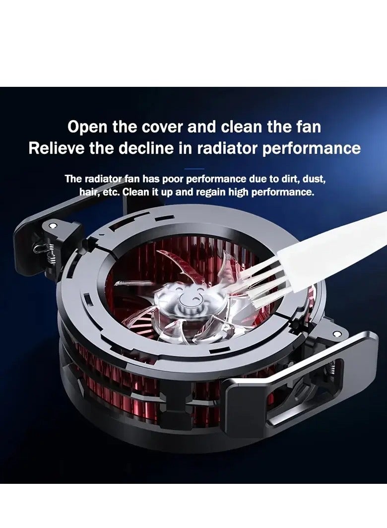 Memo MEMO Magnetic Phone Cooling Fan Case - Portable ABS Radiator with RGB Light, Super Silent Operation, Rapid Cooling, Compatible with iPhone 15 Pro Max, Xiaomi 14, Samsung, OnePlus, POCO - USB-Powered Mobile Radiator, Phone Cooling Accessory | Sleek Gadget Case | Magnetic Attachment Feature - Image 4