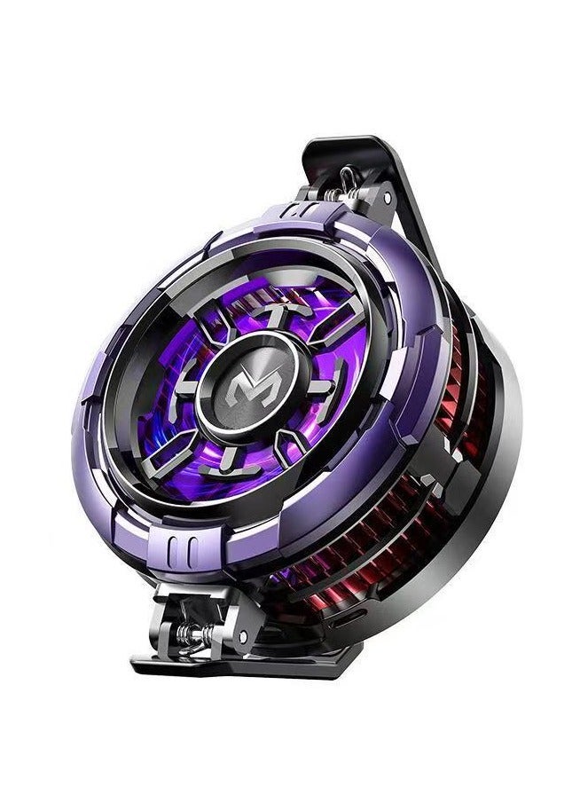 Memo MEMO Magnetic Phone Cooling Fan Case - Portable ABS Radiator with RGB Light, Super Silent Operation, Rapid Cooling, Compatible with iPhone 15 Pro Max, Xiaomi 14, Samsung, OnePlus, POCO - USB-Powered Mobile Radiator, Phone Cooling Accessory | Sleek Gadget Case | Magnetic Attachment Feature - Image 1