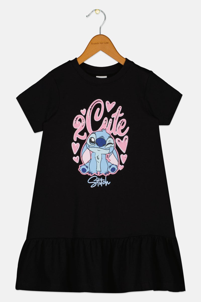 Disney Toddlers Girl Lilo And Stitch Graphic Print Dress, Black - Image 3