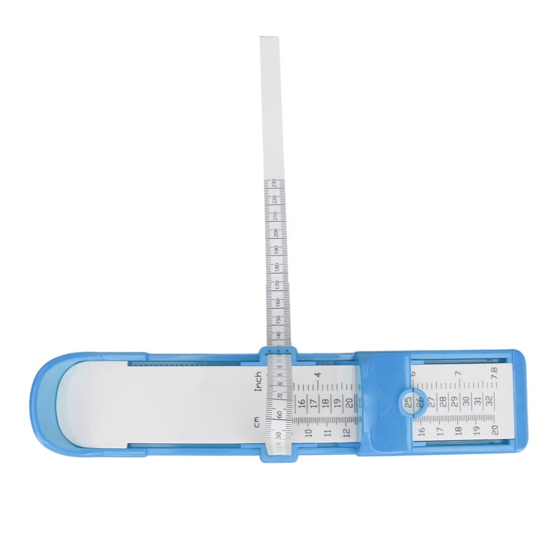 Children Foot Gauge 20cm Range High Precise Shoe Sizer Safe Portable Kids Foot Measuring Device Blue - Image 2