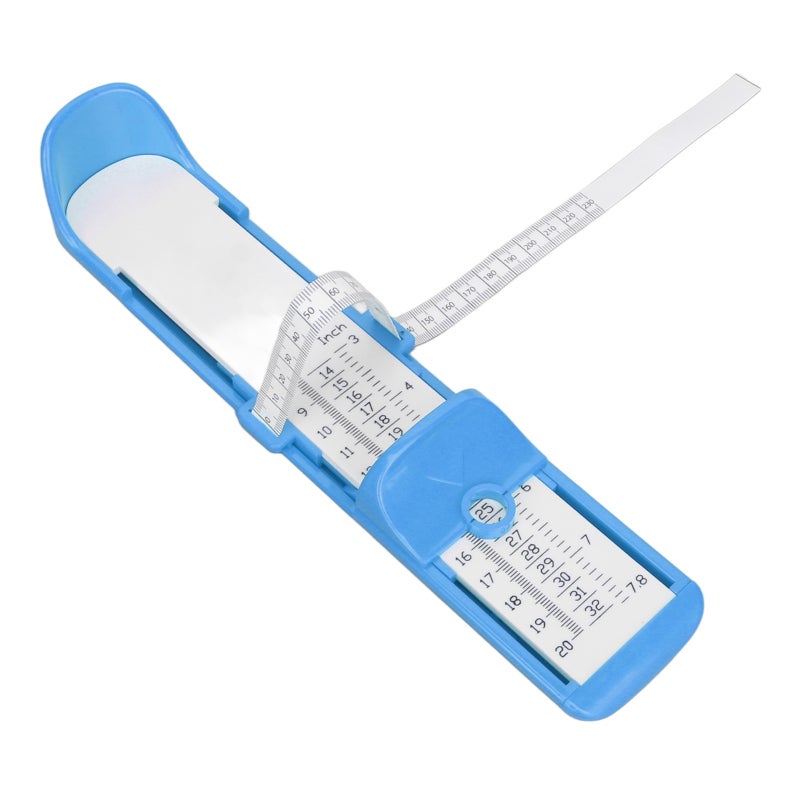 Children Foot Gauge 20cm Range High Precise Shoe Sizer Safe Portable Kids Foot Measuring Device Blue - Image 1
