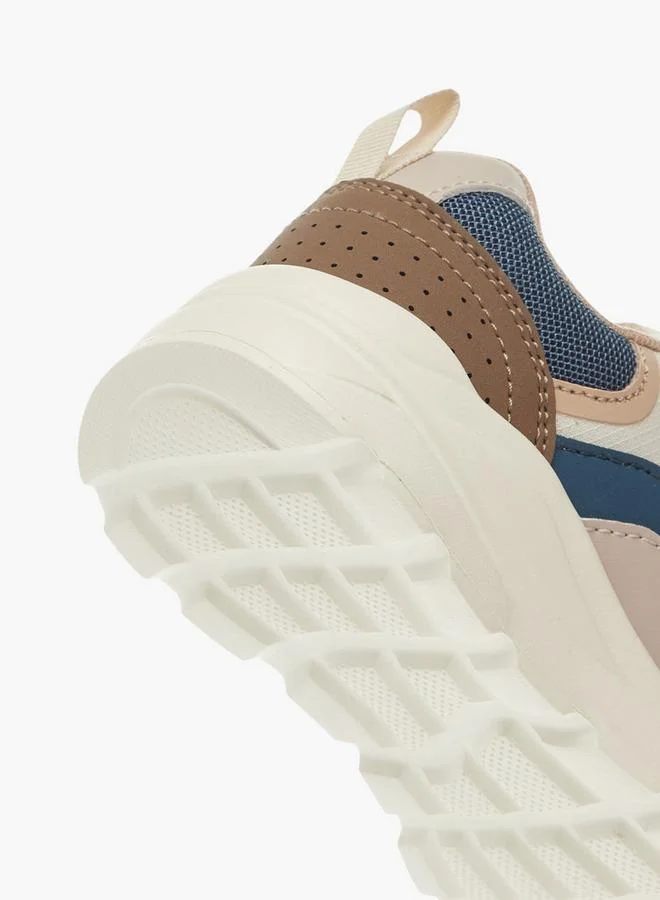 LBL by Shoexpress BEIGE Boys Panelled Sneakers With Hook And Loop Closure for Men | Best Price UAE