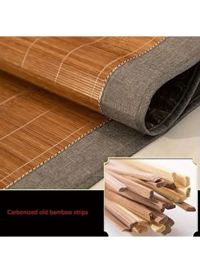 A Versatile Foldable Double Sided Bamboo Mat with Smooth Surface Excellent Airflow Easy Storage Ideal for Summer Sleeping Perfect for Travel Home Bedroom Use Suitable for All Seasons 35 43inch x 74 8inch - Image 2
