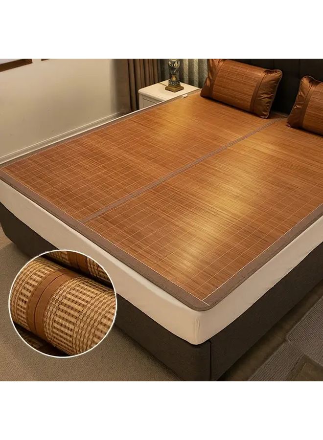 A Versatile Foldable Double Sided Bamboo Mat with Smooth Surface Excellent Airflow Easy Storage Ideal for Summer Sleeping Perfect for Travel Home Bedroom Use Suitable for All Seasons 35 43inch x 74 8inch - Image 1