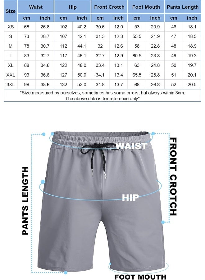 COOFANDY COOFANDY Men's 2 Pack Gym Workout Shorts Quick Dry Bodybuilding Weightlifting Pants Training Running Jogger with Pockets, Grey/Olive Green, X-Large - Image 4