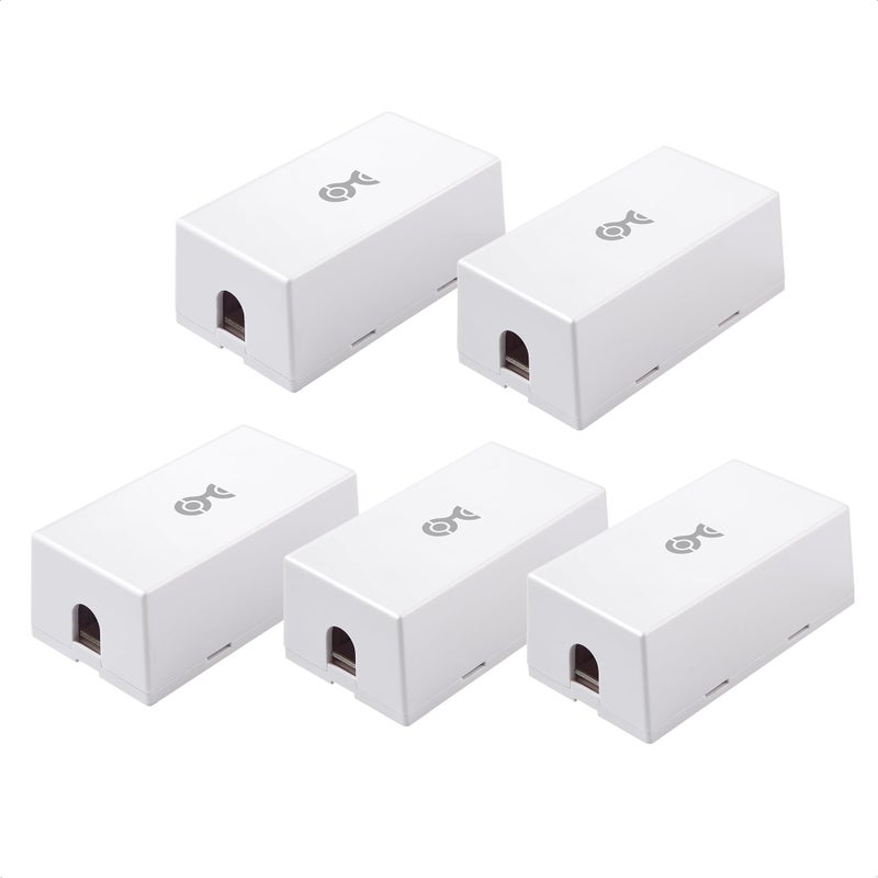 Cable Matters 5-Pack Cat 6 Splice, Cat 6 Ethernet Junction Box (Cat6 Junction Box/Ethernet Splice) in White - Image 1