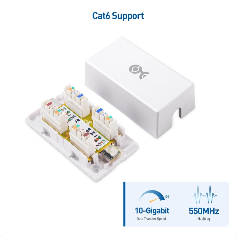 Cable Matters 5-Pack Cat 6 Splice, Cat 6 Ethernet Junction Box (Cat6 Junction Box/Ethernet Splice) in White - Image 3