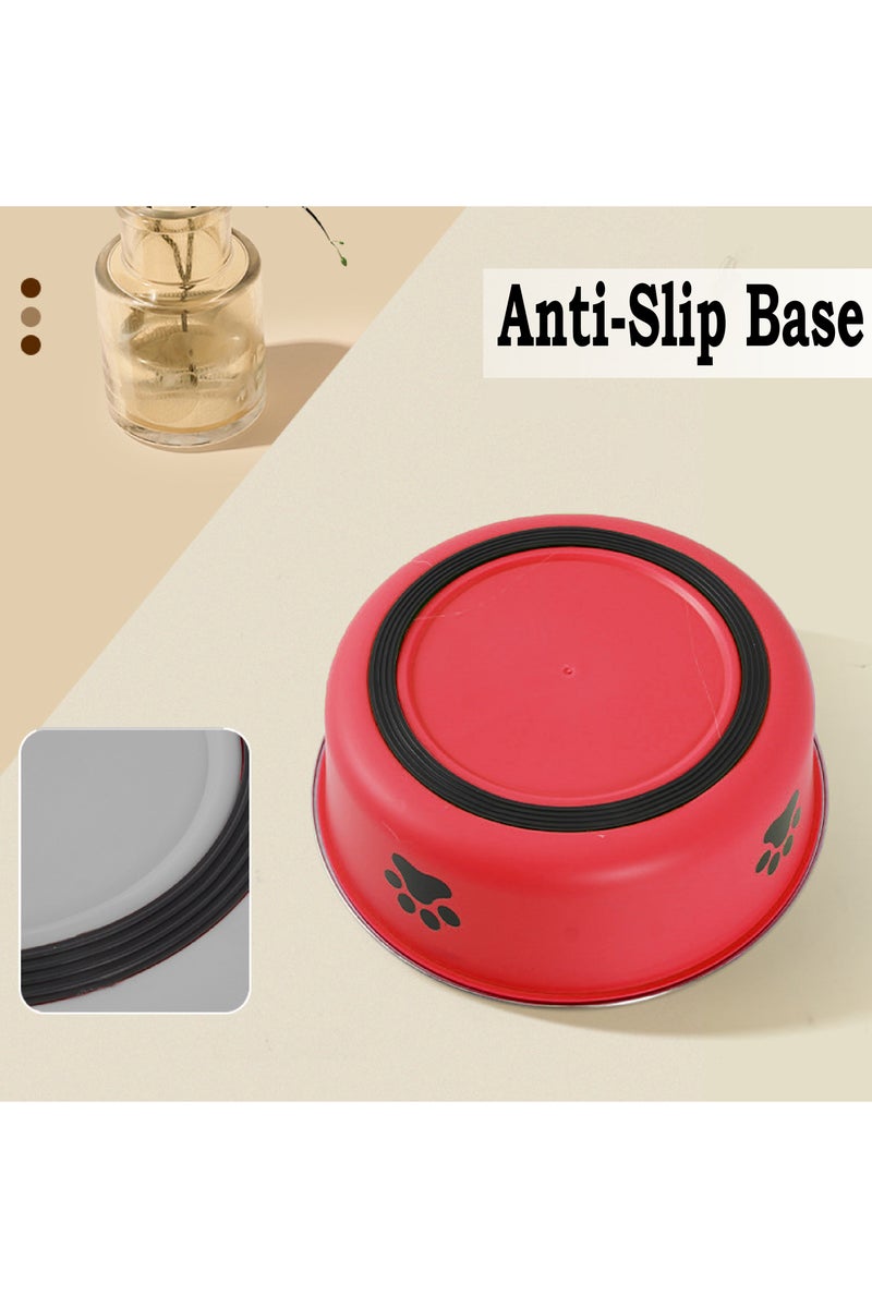 ماماتونس 2 وعاء طعام للقطط سعة 900 مل لكل وعاء من الفولاذ المقاوم للصدأ للكلاب وأوعية طعام للحيوانات الأليفة للماء والطعام مع قاعدة مضادة للانزلاق - Image 3