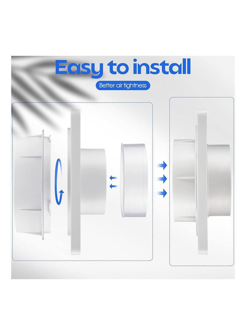 MVAQKLM  Dryer Vent Wall Plate Adapter, 7x7 inch, Snap to Vent Dryer Dock Connector Kit, Tighter and Reliable Hose Connect, Upgrade Clear Airtight Gasket, Easy to Install for Cleaning and Maintenance Fits 4 Inch Tubes - Image 3