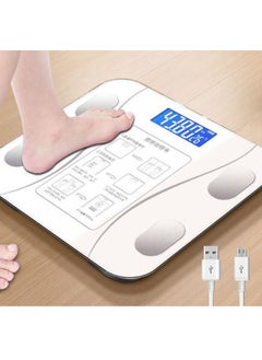 Bluetooth Body Fat Scale, Smart Wireless BMI Bathroom Weight Scale Body  Composition Monitor Health Analyzer with Smartphone App for Body Weight,  Fat