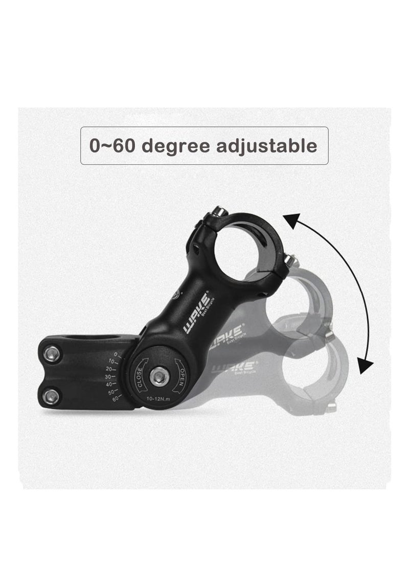 Generic Adjustable Bike Stem, 0-60 Degree Adjustable MTB Stem, 31.8 130mm Bike Handlebar Stem Riser, with 2 Hexagonal wrench, for Mountain Bike, Road Bicycle, MTB, BMX, Cycling  - Image 4