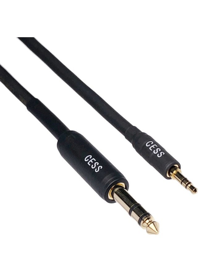 CNCESS CESS-189-2f Waterproof Low Noise 3.5mm to 6.35mm TRS Stereo Audio Cable - 2 Feet, 1/8' to 1/4' TRS Male - Image 4