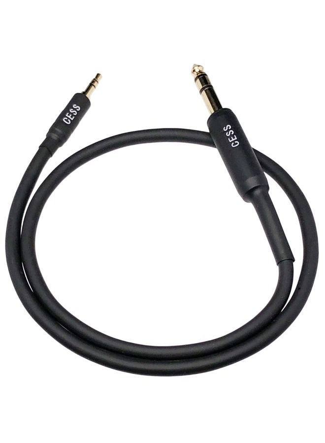 CNCESS CESS-189-2f Waterproof Low Noise 3.5mm to 6.35mm TRS Stereo Audio Cable - 2 Feet, 1/8' to 1/4' TRS Male - Image 2