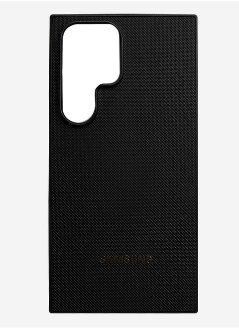 جراب ناعم مبطن من الداخل بتصميم نحيف وحماية كاملة لهاتف سامسونج جالاكسي اس 24 الترا - اسود Samsung Galaxy S24 Ultra