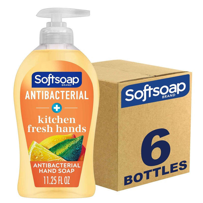 Softsoap Antibacterial Liquid Hand Soap, Kitchen Fresh Hand Soap, 11.25 Fl Oz (Pack of 6) - Image 1