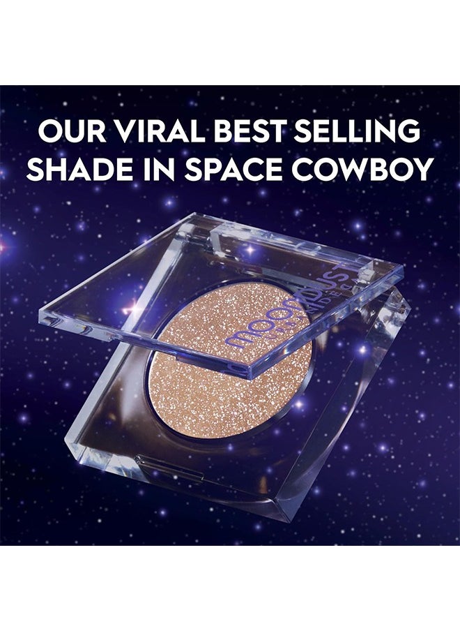 Urban Decay 24/7 Moondust Eyeshadow Compact - Light Champagne Gold with Silver Sparkle - Maximum Glitter & Velvety Shimmer - Space Cowboy, 1.8g  - Image 5