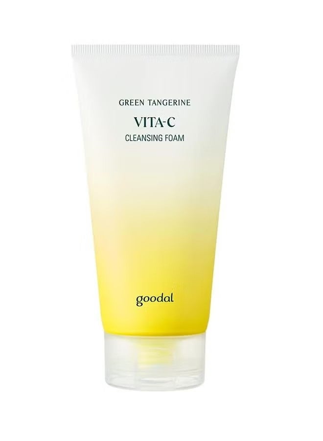 GOODAL Green Tangerine Vita C Cleansing Foam 150 ml, Gentle Formula for Deep Cleansing, Rich, Daily Foaming Face Wash, Non-Irritating, Clarifying, Moisturizing - Image 1