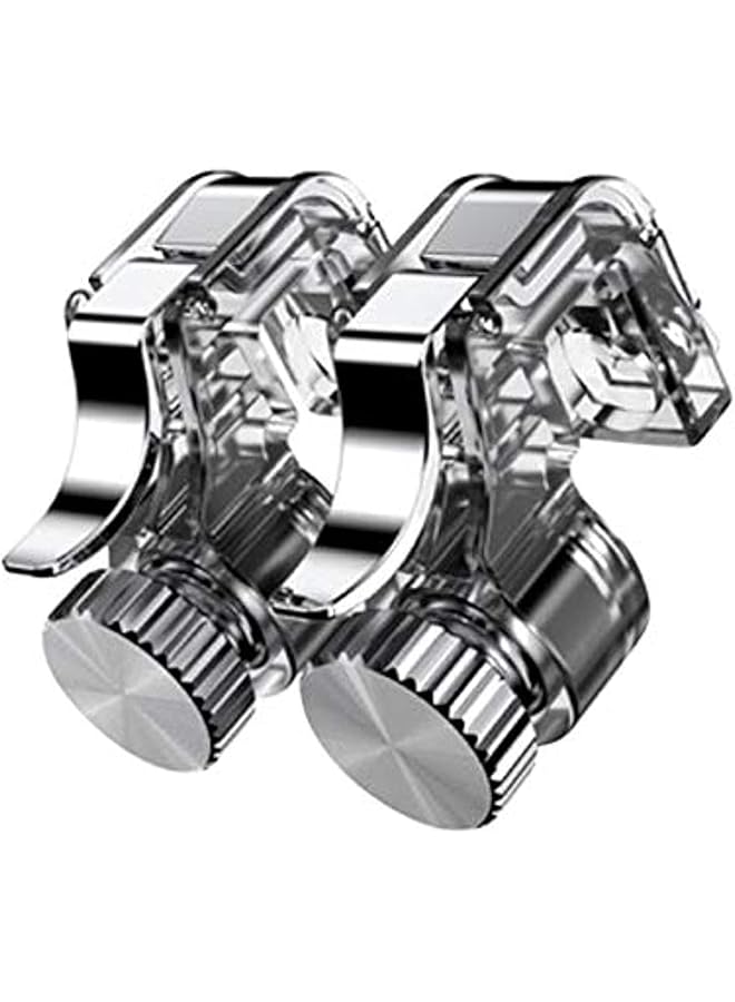 Metal Smart Phone Mobile Gaming Trigger For Pubg Mobile Game Fire Button Aim Key L1R1 Shooter Controller White - Image 1