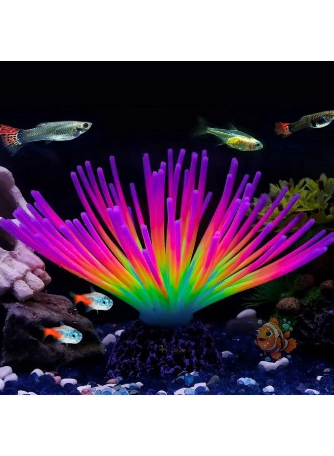 شقائق النعمان الاصطناعية المائية المتوهجة المصنوعة من السيليكون الناعم VAYINATO® (SH038) لتزيين حوض السمك | ديكور ساحر لحوض السمك (ألوان عشوائية) من Petzlifeworld - Image 1