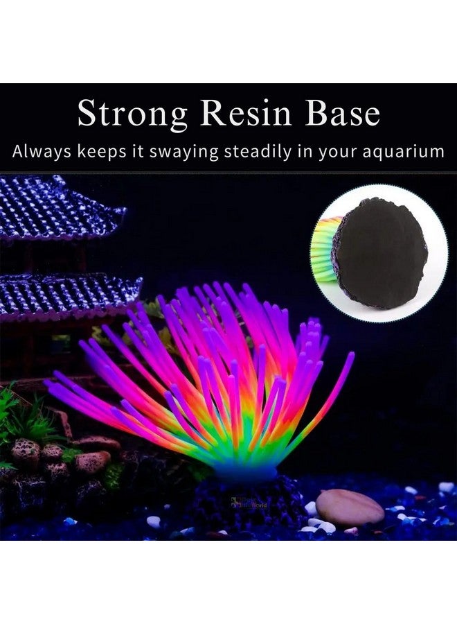 شقائق النعمان الاصطناعية المائية المتوهجة المصنوعة من السيليكون الناعم VAYINATO® (SH038) لتزيين حوض السمك | ديكور ساحر لحوض السمك (ألوان عشوائية) من Petzlifeworld - Image 3