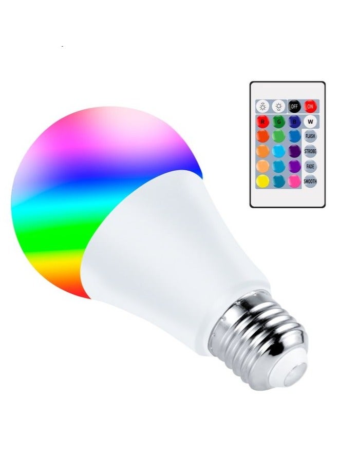 Smart RGB LED Bulb With Remote Control 15W/16 color