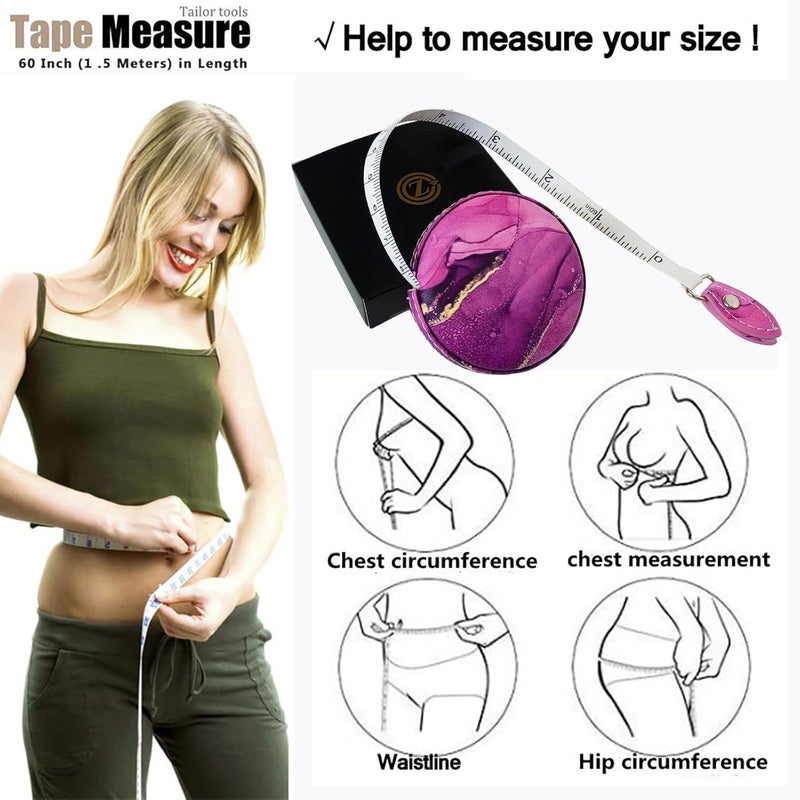 Z_جوده وثقه Tape Measure Body Measuring Tape，Medical Body Cloth Tailor Craft Dieting Measuring Tape, Dual Sided Retractable Ruler Colour Printed Soft Tape Measure Retractable - Image 3