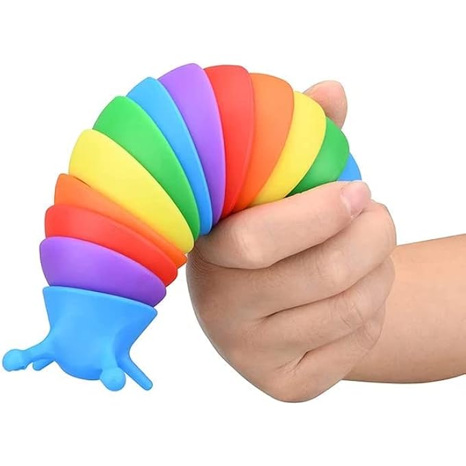 Ibecare 3D Rainbow Finger Slug Toy | Slug Fidget Snail | Stress releaser for Kids | Best Gift Toy 2022 | Sensory Toy for Adults & Kids | Relief Anti Anxiety - Image 3