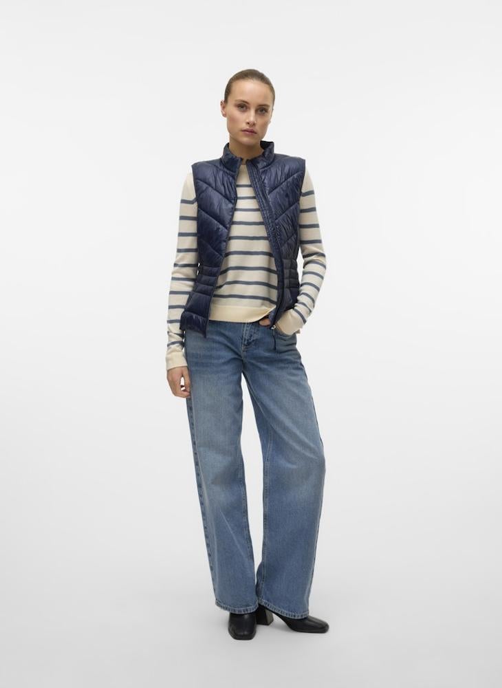 VERO MODA Zip Through Quilted Waistcoat - Image 5