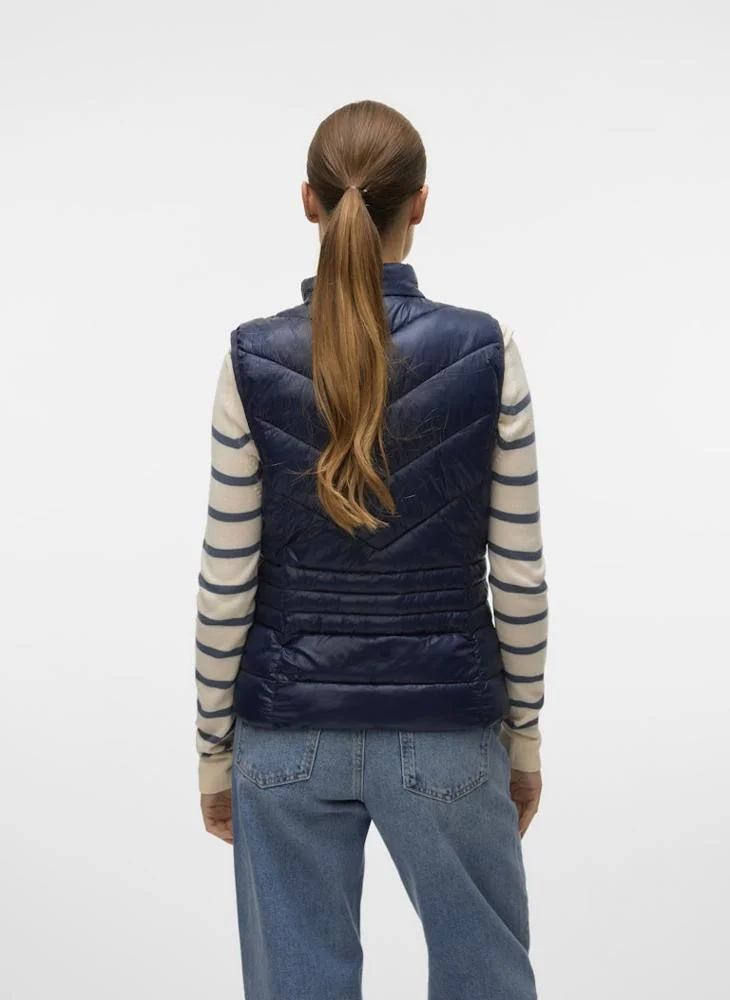 VERO MODA Zip Through Quilted Waistcoat
