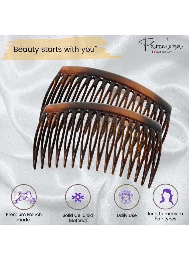 French Glossy Shell Brown Celluloid 2 Pieces Good Grip Up Do 16 Teeth Hair Side Combs 2.75 Inches (2 Pcs) - pzsku/Z7A874B6C6EF951F14F63Z/45/_/1683535485/1adecb2c-638d-4a82-8aa0-b84a2aee3ea1