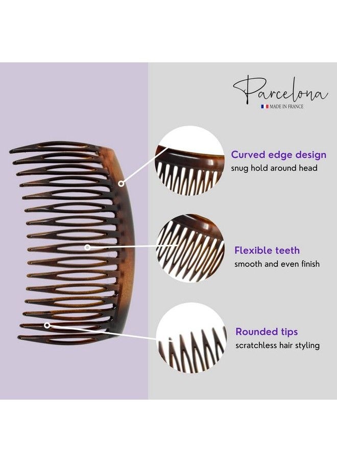 French Glossy Shell Brown Celluloid 2 Pieces Good Grip Up Do 16 Teeth Hair Side Combs 2.75 Inches (2 Pcs) - pzsku/Z7A874B6C6EF951F14F63Z/45/_/1683535494/cbde73f5-10c0-4e49-9d3b-162f2dff1d11