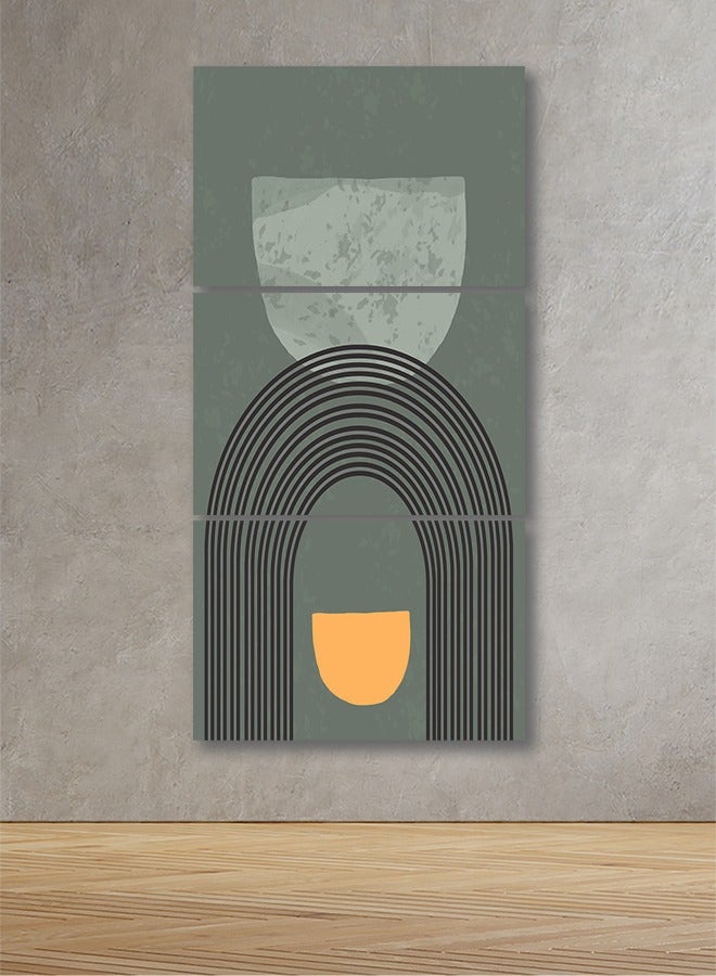 Marktna Set Of 3 Framed Canvas Wall Arts Stretched Over Wooden Frame with a Modern Design - Image 1