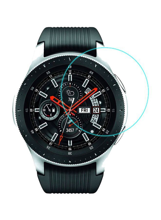 NIBEMINENT Tempered Glass Screen Protector For Samsung Galaxy Smartwatch Black  - Image 1