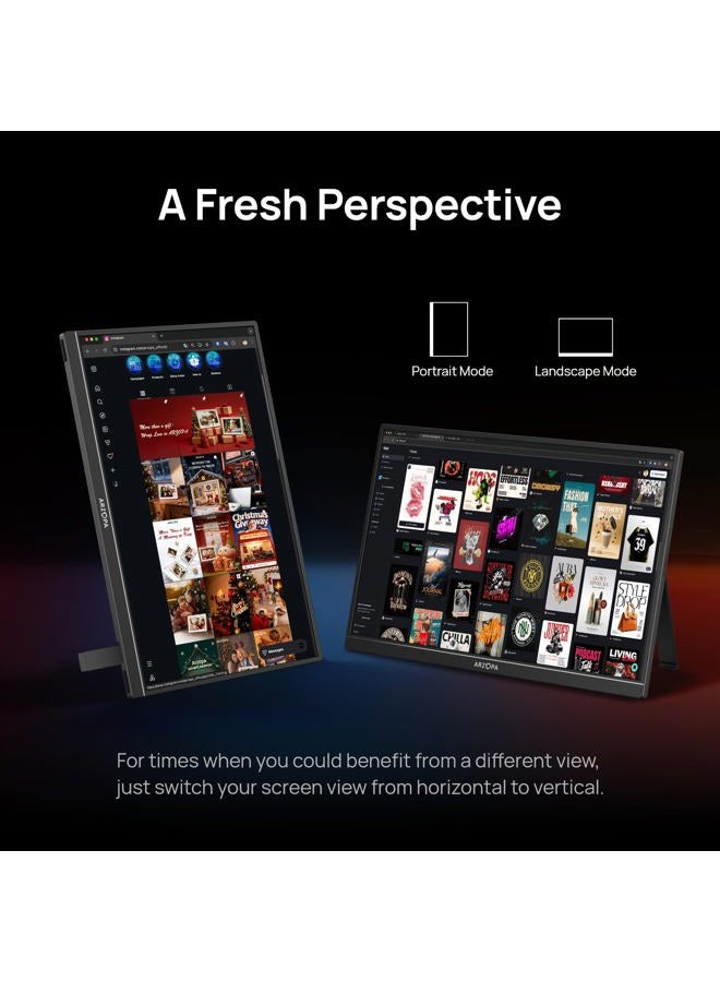 ARZOPA 16.1'' 144Hz Portable Gaming Monitor, 106% sRGB 1080P FHD Kickstand Portable Monitor with HDR, Ultra Slim, Eye Care, External Second Screen for Laptop, PC, PS5, Mac, Xbox - Z1FC - Image 5