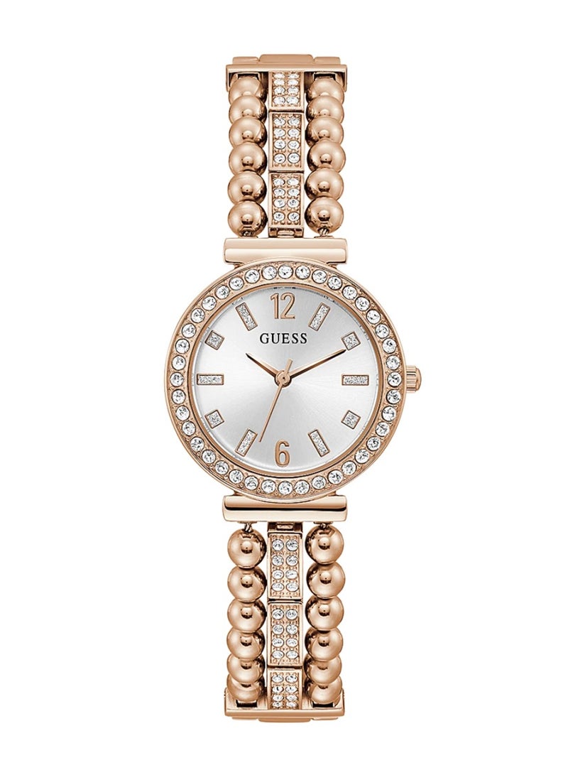 GUESS Ladies Analog Quartz Rose Gold Tone Watch GW0401L3 - 30mm - Image 1