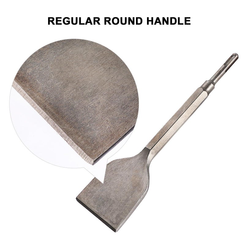 Heavy Duty Angled Wall Scraper Chisel For Concrete Tile Removal Compatible With Rotary Hammer - Image 2