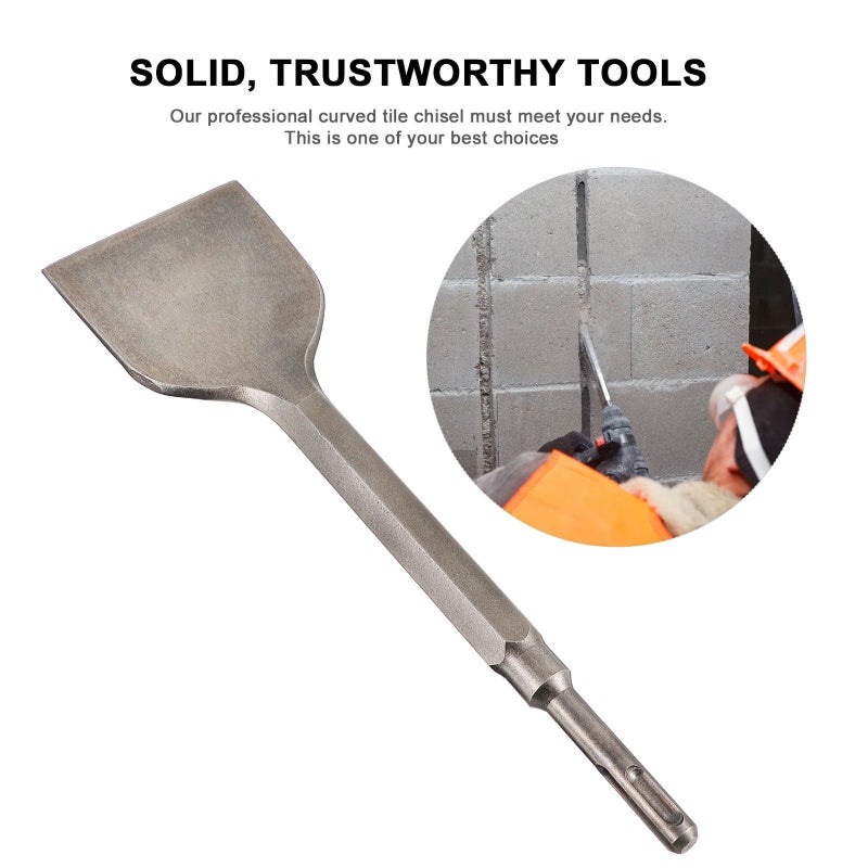 Heavy Duty Angled Wall Scraper Chisel For Concrete Tile Removal Compatible With Rotary Hammer - Image 4